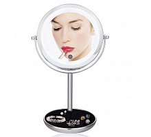Фото Подвійне дзеркало з підсвічуванням для макіяжу, збільшення 5х