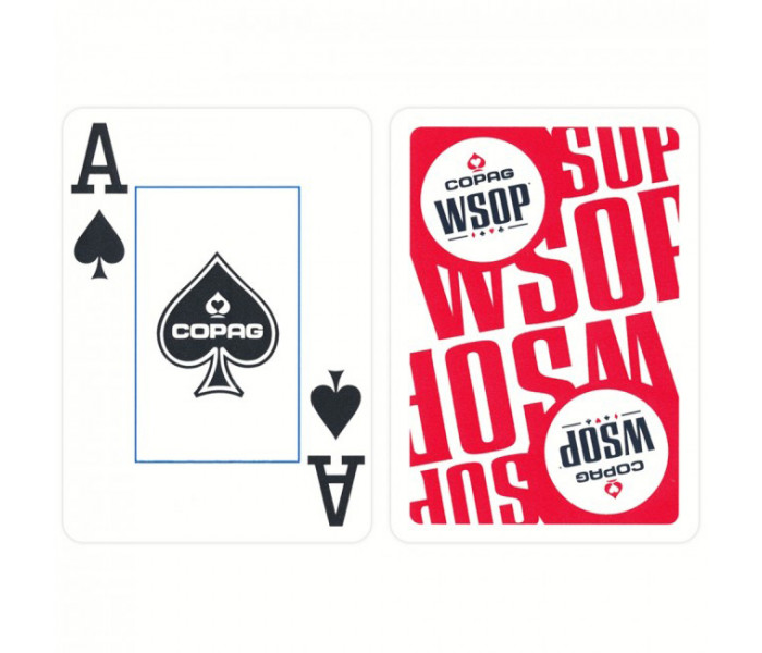 Игральные карты Copag WSOP пластик 100% Jumbo Index Red