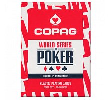 Фото Игральные карты Copag WSOP пластик 100% Jumbo Index Red