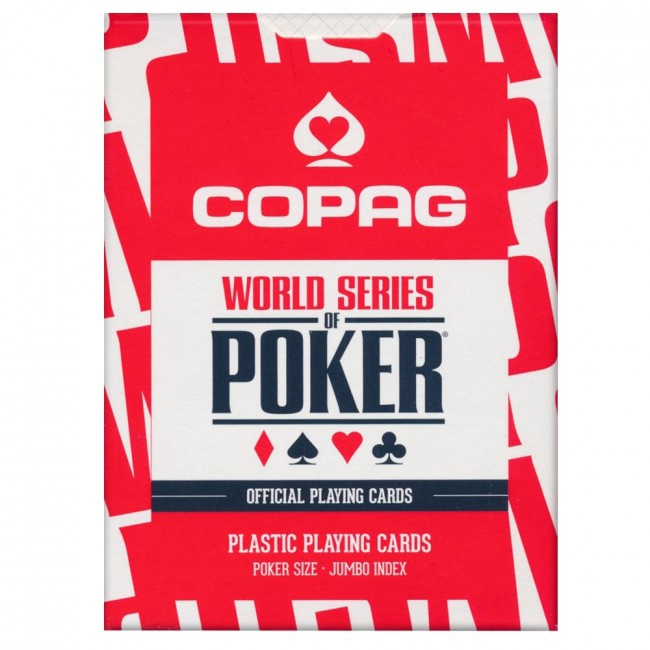 Фото Игральные карты Copag WSOP пластик 100% Jumbo Index Red