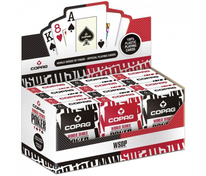 Игральные карты Copag WSOP пластик 100%, Jumbo Index Black