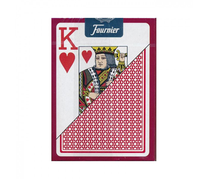 Покерні карти Fournier 818 Linen Finish Red