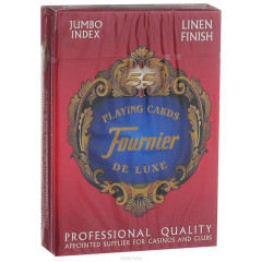 Покерные карты Fournier 818 Linen Finish Red