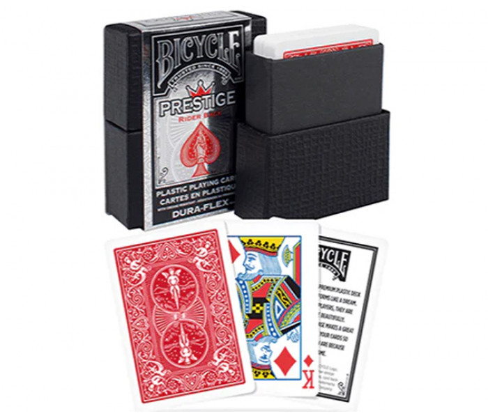 Игральные пластиковые карты Bicycle Prestige Dura-Flex Red