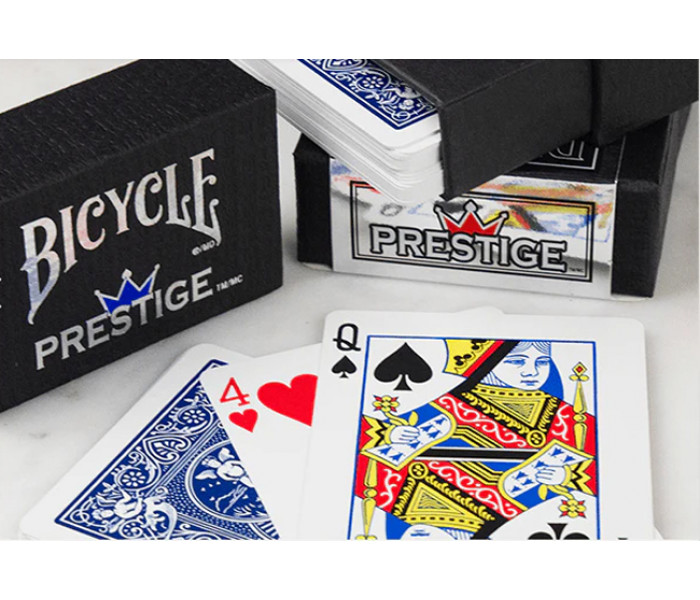 Игральные пластиковые карты Bicycle Prestige Dura-Flex Blue