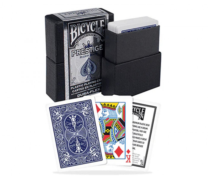 Игральные пластиковые карты Bicycle Prestige Dura-Flex Blue