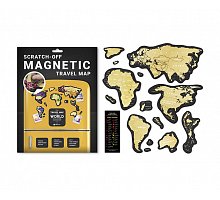 Фото Скретч карта світу магнітна Travel Map MAGNETIC World (ENG) 1DEA.ME (4820191130609)