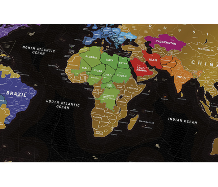 Скретч карта мира Travel Map Black World (ENG) 1DEA.ME (4820191130074)