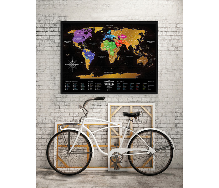 Скретч карта мира Travel Map Black World (ENG) 1DEA.ME (4820191130074)