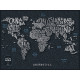 Скретч карта мира Travel Map LETTERS World (ENG) 1DEA.ME (4820191130425)