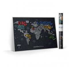 Скретч карта світу Travel Map LETTERS World (ENG) 1DEA.ME (4820191130425)