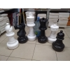Фото 12 - Великі садові (вуличні) шахи + шашки + нейлонове поле (король 62 см, пластик) (СШ-25)