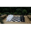 Фото 2 - Великі садові (вуличні) шахи + шашки + нейлонове поле (король 62 см, пластик) (СШ-25)