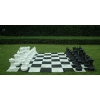 Фото 4 - Великі садові (вуличні) шахи + шашки + нейлонове поле (король 62 см, пластик) (СШ-25)