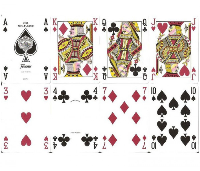 Пластиковые карты Fournier 2500 4-Standard index Red (10016249)
