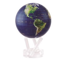 Фото Глобус сувенірний, що самообертається, "Вигляд з космосу" Mova Globe 114мм MG-45-STE-NE