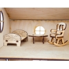 Фото 3 - Ляльковий будиночок дерев’яний з меблями (3D пазл)