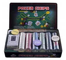 Фото УЦЕНКА! Покерный набор на 300 фишек в металлической коробке, номинал 1-50. 4g-chips