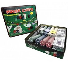 Фото УЦЕНКА! Покерный набор на 500 фишек в металлической коробке, номинал 1-50. 4g-chips