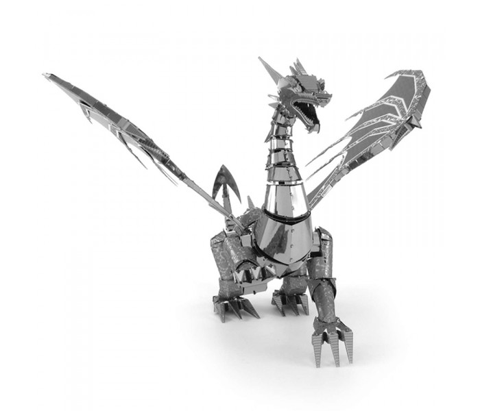Металева збірна 3D модель Iconx - Silver Dragon (Срібний дракон), Metal Earth (ICX023)
