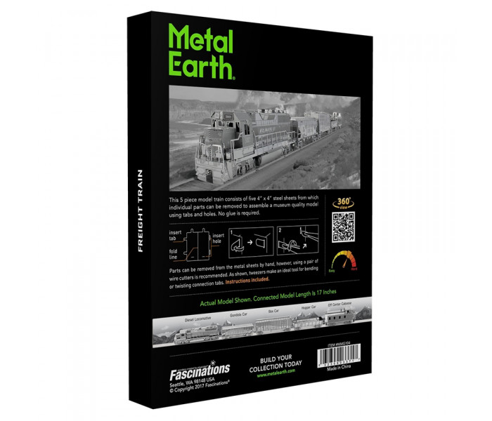 Подарочный набор Freight Train Set (Товарный поезд), Metal Earth (MMG104)