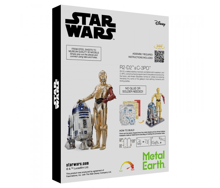Подарунковий набір Star Wars - C-3PO & R2-D2, Metal Earth (MMG276)