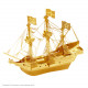Металева збірна 3D модель Gold Golden Hind - Корабель Золота лань (золота), Metal Earth (MMS049G)