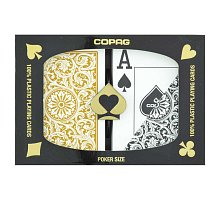 Фото Карти Copag 1546 подарунковий набір 100% пластик Poker Size (Black/Gold)