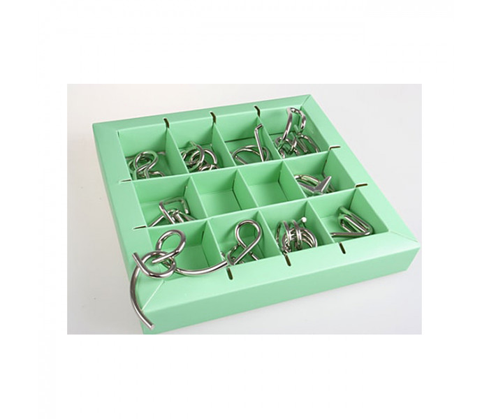 Набір головоломок 10 Metal Puzzle Green | Зелений набір (10 штук). Eureka (473357)