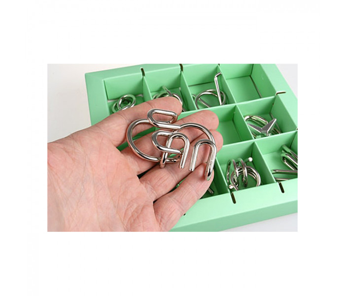 Набір головоломок 10 Metal Puzzle Green | Зелений набір (10 штук). Eureka (473357)