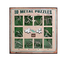 Фото Набор головоломок 10 Metal Puzzle Green | Зеленый набор (10 штук). Eureka (473357)