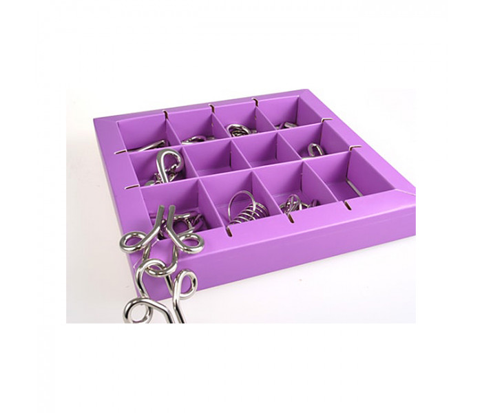 Набір головоломок 10 Metal Puzzle Violet | Фіолетовий набір (10 штук). Eureka (473359)