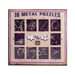 Набор головоломок 10 Metal Puzzle Violet | Фиолетовый набор (10 штук). Eureka (473359)