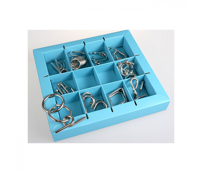Набір головоломок 10 Metal Puzzle Blue | Блакитний набір (10 штук). Eureka (473356)