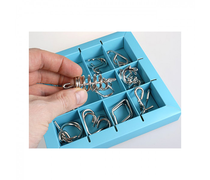 Набір головоломок 10 Metal Puzzle Blue | Блакитний набір (10 штук). Eureka (473356)