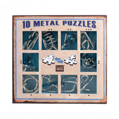 Набор головоломок 10 Metal Puzzle Blue | Голубой набор (10 штук). Eureka (473356)