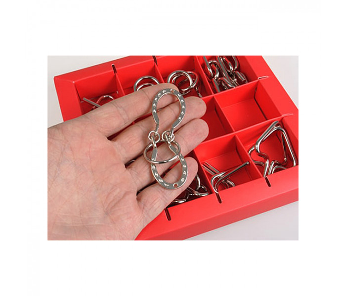 Набор головоломок 10 Metal Puzzle Red | Красный набор (10 штук). Eureka (473358)