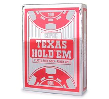 Фото Пластикові карти Copag Texas Holdem Poker Index, Red
