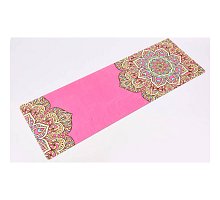 Фото Коврик для йоги замша (Yoga mat) двухслойный 3мм Record FI-5662-48 (1,83мх0,61м розовый)