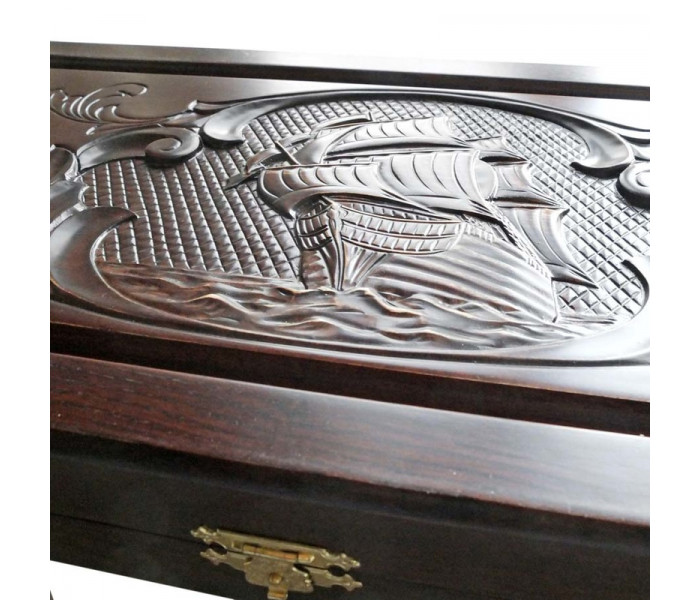 Нарды большие резные Корабль, 51 см (31185-02)