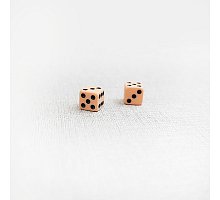 Фото Кубики гральні з більярдної кулі, кістяні заріки (9 мм, пара)