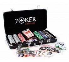 Фото Набір для покеру на 300 фішок Grimaud, номінал 1-100. 11,5g-chips