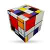Фото 1 - Кубик Рубіка 3x3 Mondrian flat | Мондріан V-CUBE. 00.0164