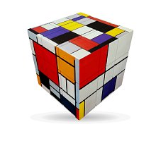 Фото Кубик Рубіка 3x3 Mondrian flat | Мондріан V-CUBE. 00.0164