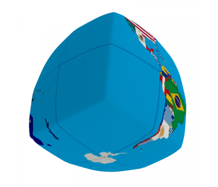 Кубик Рубика 3x3 United Nations Cube | Флаги мира V-CUBE круглый. 00.0089
