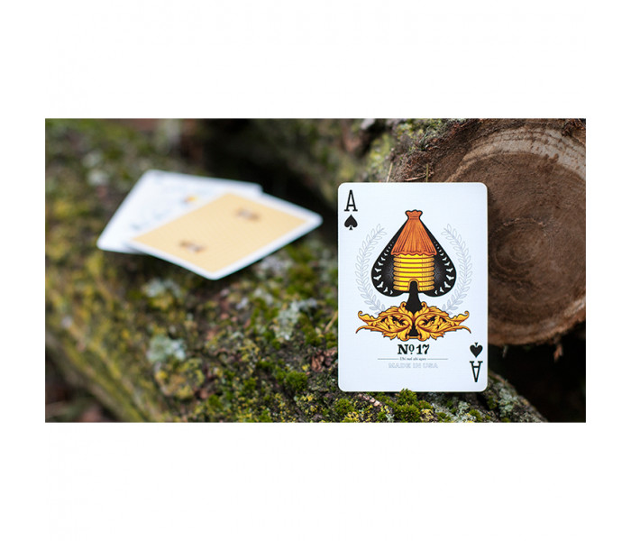 Honeybee V2 (Black) Honeycomb Back - игральные карты от Penguin Magic