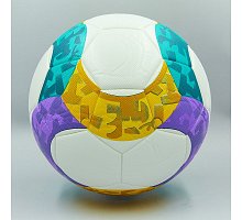 Фото М’яч футбольний №5 PVC ламін. Клеєний EURO 2020 FB-7281 (№5, білий) Дубл