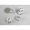 Фото 1 - Кості гральні кубики, 12 мм. Білий з чорною крапкою, Китай