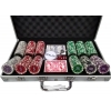 Фото 1 - Набір для покеру на 300 фішок в алюмінієвому кейсі, номінал 1-500 кольоровий, фішки 11,5g