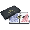 Фото 1 - Карти Copag Double-deck Poker Size Jumbo Index (Red/Blue) подарунковий набір 100% пластик